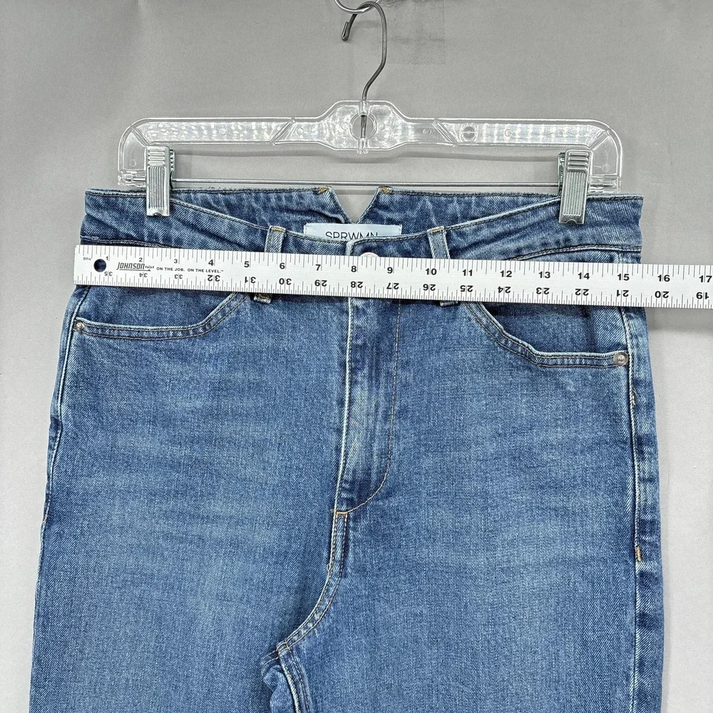SPRWMN Jeans Womens‎ 30 Blue Skinny Straight High Rise Made In USA Denim Stretch